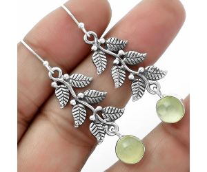 Leaves - Natural Prehnite Earrings SDE65783 E-1228, 8x8 mm