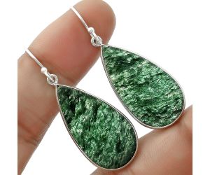 Natural Green Aventurine Earrings SDE65971 E-1001, 13x29 mm