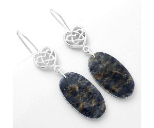 Celtic - Natural Sodalite Earrings SDE66232 E-1213, 14x25 mm
