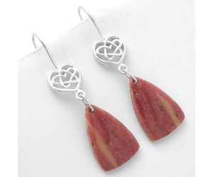Celtic - Natural Pink Tulip Quartz Earrings SDE66255 E-1213, 14x22 mm