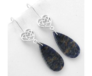 Celtic - Natural Sodalite Earrings SDE66271 E-1213, 12x26 mm