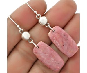 Natural Pink Tulip Quartz Earrings SDE66535 E-1031, 12x24 mm
