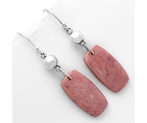 Natural Pink Tulip Quartz Earrings SDE66535 E-1031, 12x24 mm
