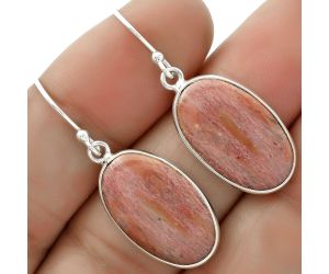 Natural Pink Tulip Quartz Earrings SDE66628 E-1001, 12x20 mm