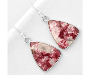 Natural Pink Thulite - Norway Earrings SDE66837 E-1001, 14x18 mm