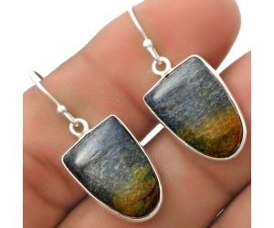 Natural Cyber Web Chrysocolla Stone Earrings SDE66885 E-1001, 12x18 mm