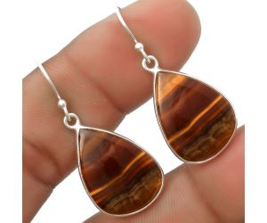 Natural Brown Fluorite Earrings SDE66950 E-1001, 15x21 mm