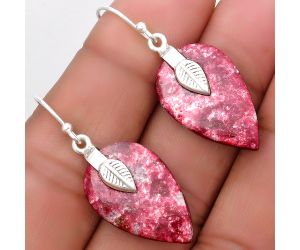 Natural Pink Thulite - Norway Earrings SDE67194 E-1137, 14x23 mm