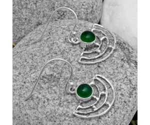 Natural Green Onyx Earrings SDE67254 E-1225, 6x6 mm