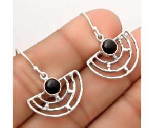 Natural Black Onyx - Brazil Earrings SDE67261 E-1225, 6x6 mm