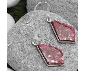 Natural Pink Thulite - Norway Earrings SDE67490 E-1001, 16x23 mm