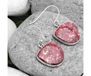 Natural Pink Thulite - Norway Earrings SDE67634 E-1001, 17x19 mm