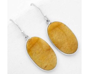 Natural Honey Aragonite Earrings SDE67927 E-1001, 14x24 mm