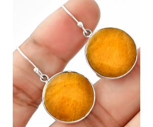 Natural Honey Aragonite Earrings SDE68746 E-1001, 18x18 mm