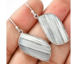 Natural Banded Onyx Earrings SDE68749 E-1001, 14x26 mm