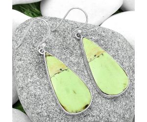 Natural Lemon Chrysocolla - Brazil Earrings SDE68786 E-1001, 15x32 mm