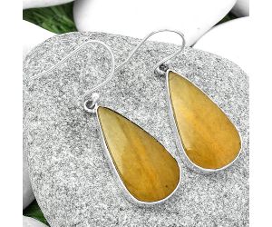 Natural Honey Aragonite Earrings SDE68790 E-1001, 14x26 mm