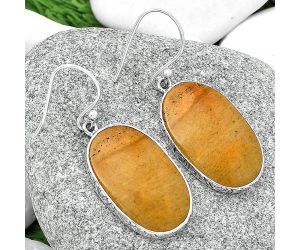 Natural Honey Aragonite Earrings SDE68801 E-1001, 15x25 mm