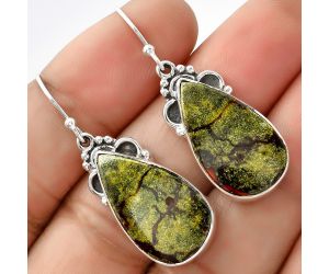 Dragon Blood Stone - South Africa Earrings SDE68867 E-1057, 13x22 mm