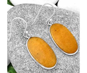 Natural Honey Aragonite Earrings SDE69150 E-1001, 13x24 mm