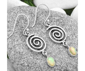 Spiral - Natural Ethiopian Opal Earrings SDE69248 E-1234, 5x7 mm