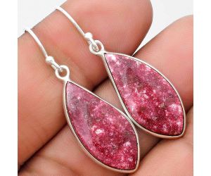 Natural Pink Thulite - Norway Earrings SDE69523 E-1001, 11x24 mm