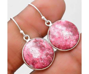 Natural Pink Thulite - Norway Earrings SDE69564 E-1001, 17x17 mm