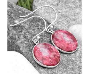 Natural Pink Thulite - Norway Earrings SDE69564 E-1001, 17x17 mm