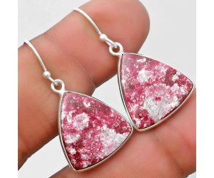 Natural Pink Thulite - Norway Earrings SDE69572 E-1001, 18x19 mm
