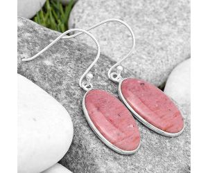 Natural Pink Tulip Quartz Earrings SDE69935 E-1001, 13x22 mm