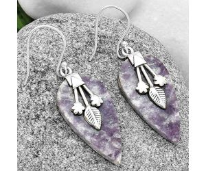 Natural Purple Lepidolite Earrings SDE71148 E-1233, 15x30 mm