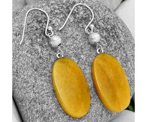 Natural Honey Aragonite Earrings SDE71447 E-1031, 14x25 mm