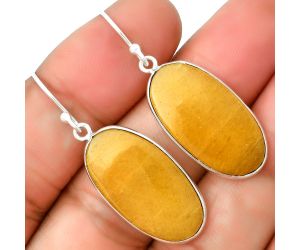 Natural Honey Aragonite Earrings SDE74775 E-1001, 13x24 mm