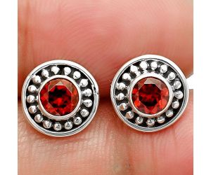 Hessonite Garnet Stud Earrings SDE75511 E-5057, 5x5 mm