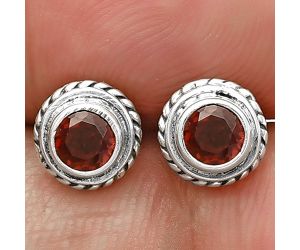 Hessonite Garnet Stud Earrings SDE75662 E-5057, 5x5 mm