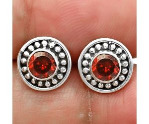 Hessonite Garnet Stud Earrings SDE75699 E-5057, 5x5 mm