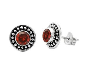 Hessonite Garnet Stud Earrings SDE75699 E-5057, 5x5 mm