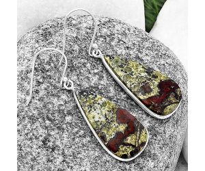 Dragon Blood Stone Earrings SDE75911 E-1001, 14x27 mm