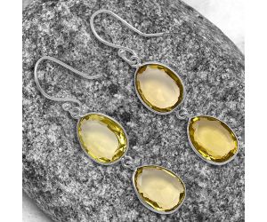Lemon Quartz Earrings SDE77691 E-1006, 10x13 mm