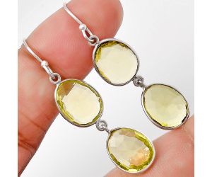 Lemon Quartz Earrings SDE77692 E-1006, 10x13 mm