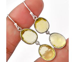Lemon Quartz Earrings SDE77694 E-1006, 10x13 mm