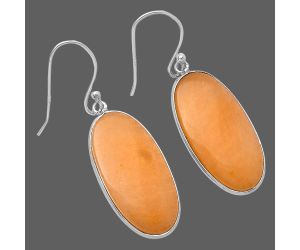 Orange Aventurine Earrings SDE78544 E-1001, 13x25 mm