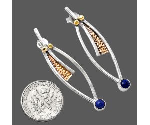 Two Tone - Lapis Lazuli Earrings SDE78982 E-1141, 4x4 mm