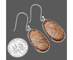 Coquina Fossil Jasper Earrings SDE80912 E-1001, 13x23 mm