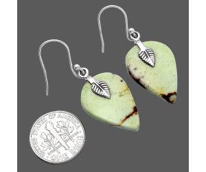 Leaf - Lemon Chrysocolla Earrings SDE81433 E-1137, 16x23 mm