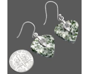 Leaf - Dioptase Earrings SDE81438 E-1137, 19x19 mm