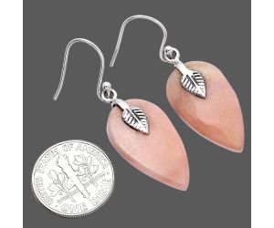 Leaf - Pink Opal Earrings SDE81447 E-1137, 13x24 mm