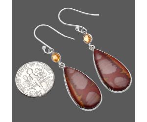 Noreena Jasper and Citrine Earrings SDE81557 E-1002, 12x24 mm