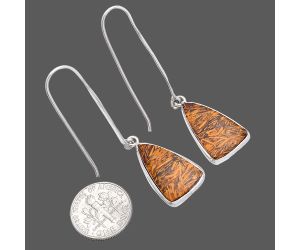 Coquina Fossil Jasper Earrings SDE81890 E-1076, 12x20 mm