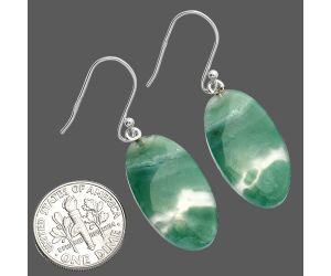 Green Lace Agate Earrings SDE82132 E-1003, 14x25 mm